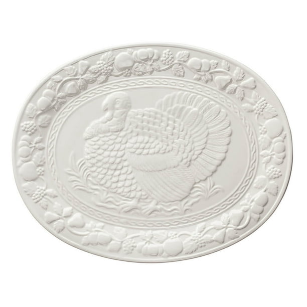 Cook at Home Turkey Platter Set White 5 Piece 